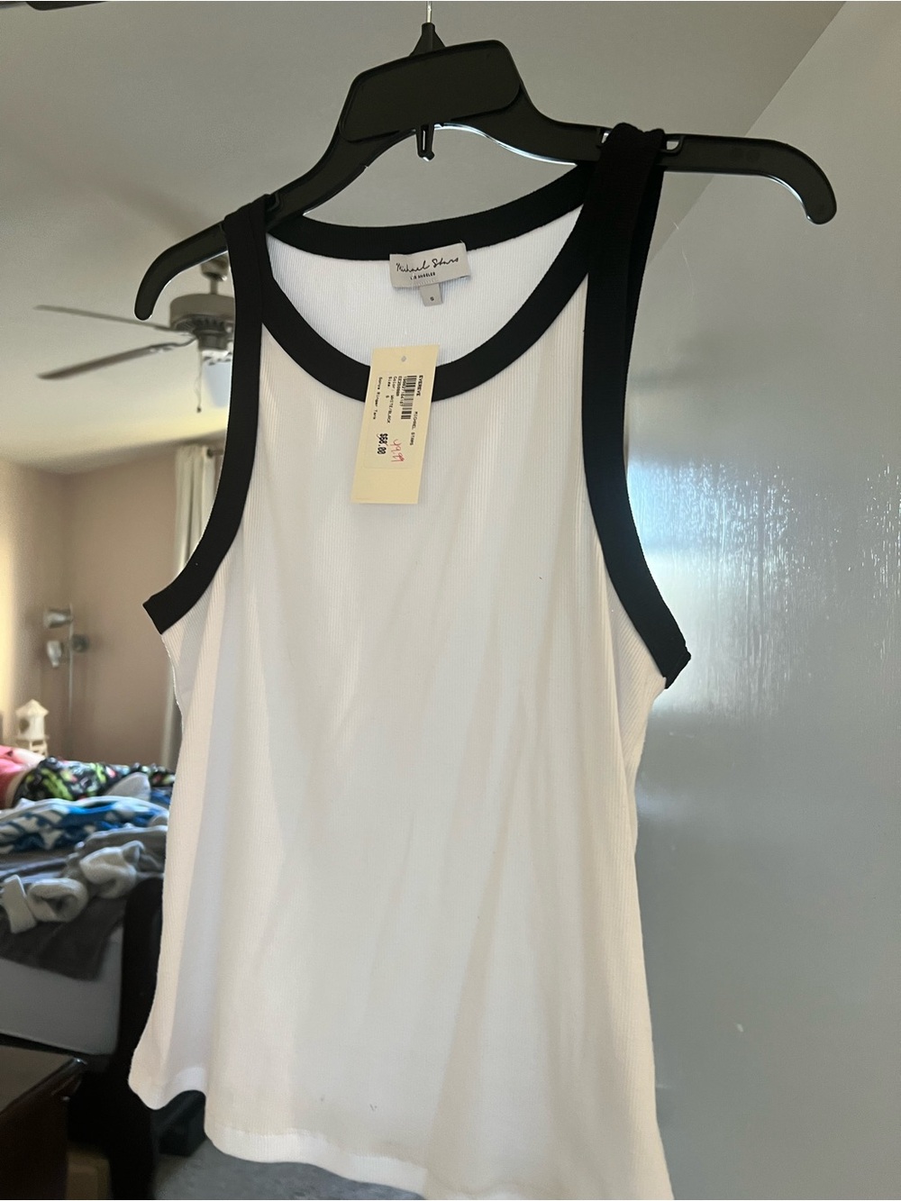 Michael Stars White Tank with Black Trim